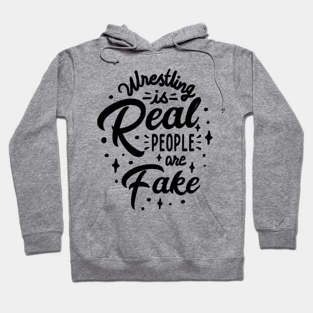 Ring Truth Revolution - Wrestling is Real People are Fake Hoodie by Vectographers